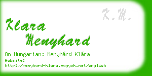 klara menyhard business card